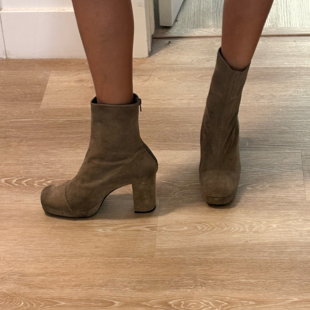 Jeffrey Campbell Taupe Heeled Boots